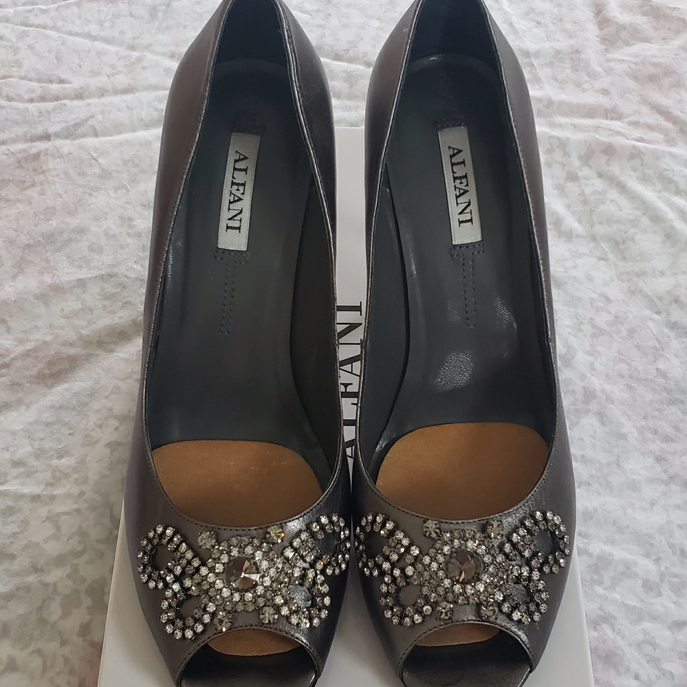 Alfani Luxuripew high heeled shoes w/rhinestones